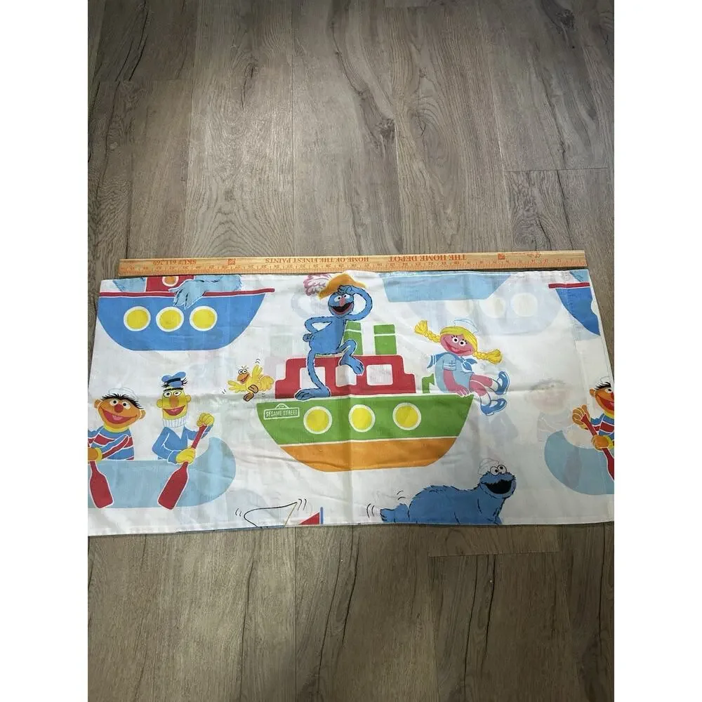Sesame Street Kids Pillowcase Cookie Monster Ernie Bert Grover Boats 36x16